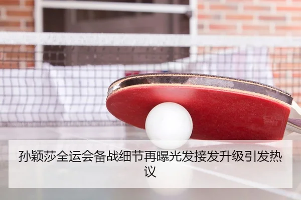 孙颖莎全运会备战细节再曝光发接发升级引发热议